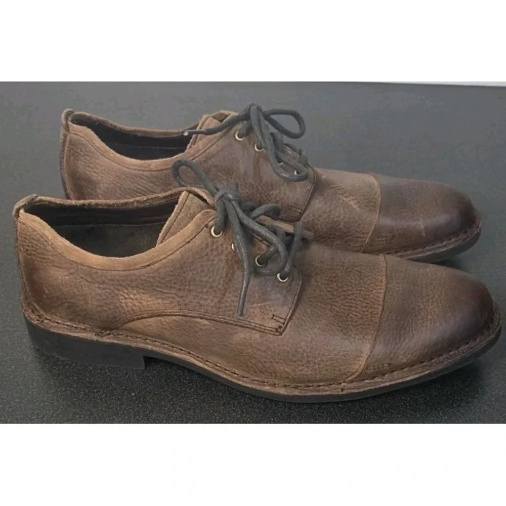 Cole Haan NIKEAIR 13M‎ Pebble Leather Lace Up Oxford Shoes Loafer Brown Career